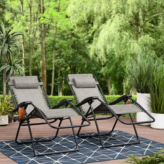 Outdoor Zero Gravity Chair Lounger, 2 Pack